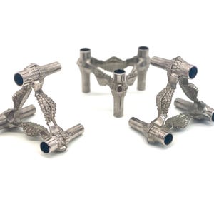 Brutalist Werner Stoff & Fritz Nagel Design for BMF - Set of 3 Modular Candle Holders, 60s