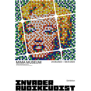 Invader Rubikcubist per MIMA Bruxelles n. 01/10 Marilyn Monroe Edizione Limitata Offset-Litografia, 2022