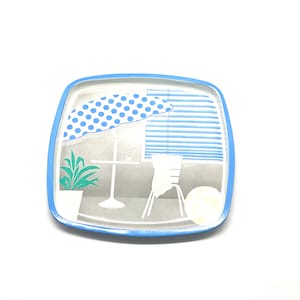 Vintage Metal French Tray Made in France, 80s