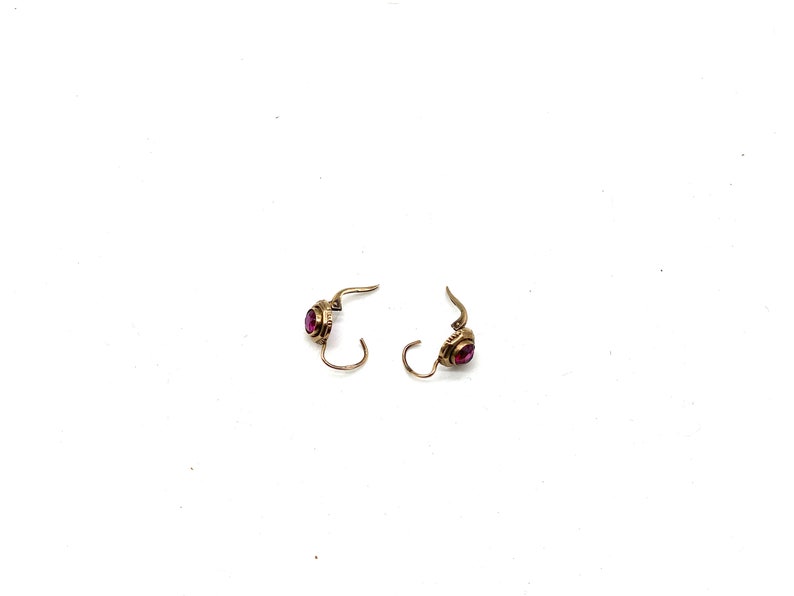 Vintage 8 carat gold earrings 8 ct gold earrings 333 gold earrings vintage gold earrings real gold earrings vintage red stone earrings
