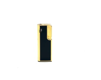 Vintage Sarome Working Lighter Gold & Balck Made in Japan, 80s