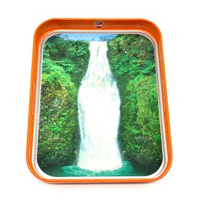 Vintage Coca-Cola Orange Metal Tray Made in Italy in "Scatolificio Lecchese", 80s