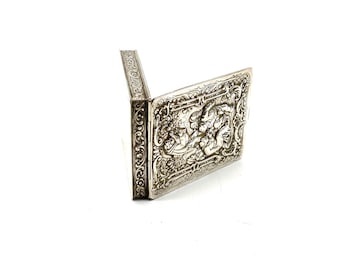 Antique Massive Silver 800 Cigarette Case &quot;Jugendstil&quot; from the 1910s