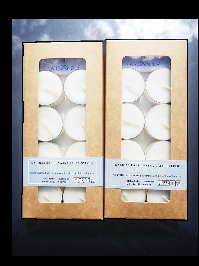 Scented Rapeseed wax tealight candles Anti Allergic Candle Etsy