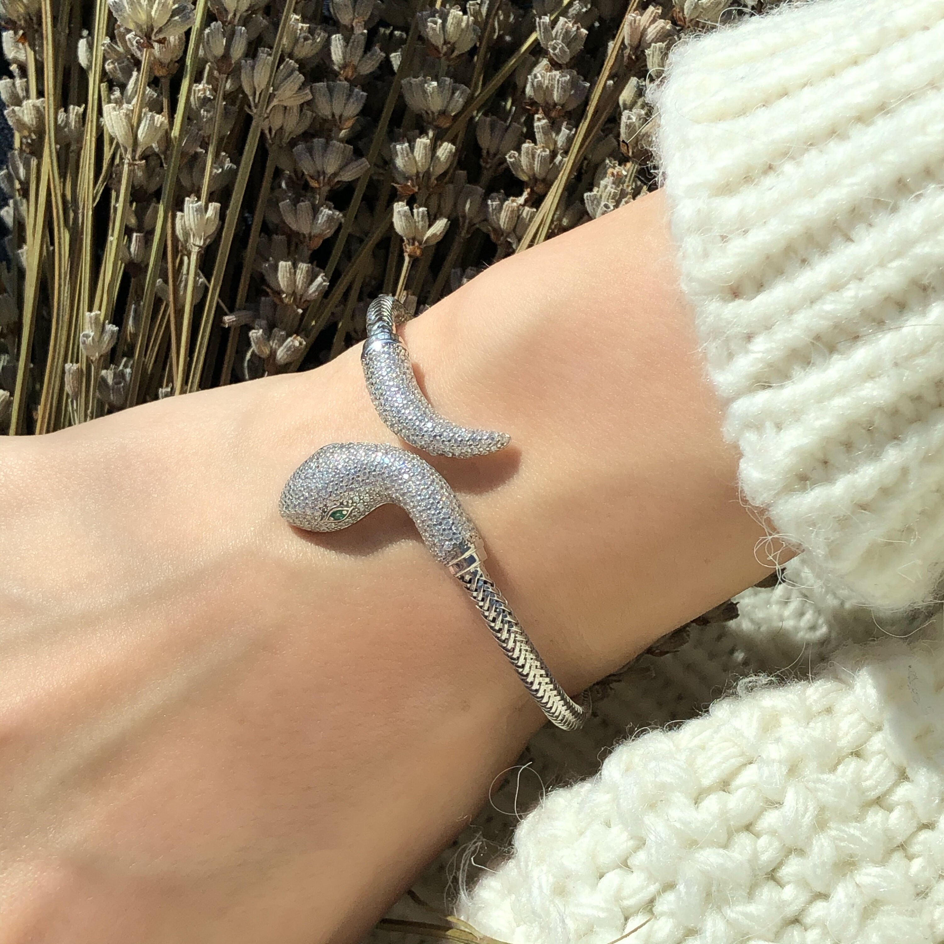 Snake Cuff Bracelet Silver Snake Bracelet Women Silver Cuff Etsy