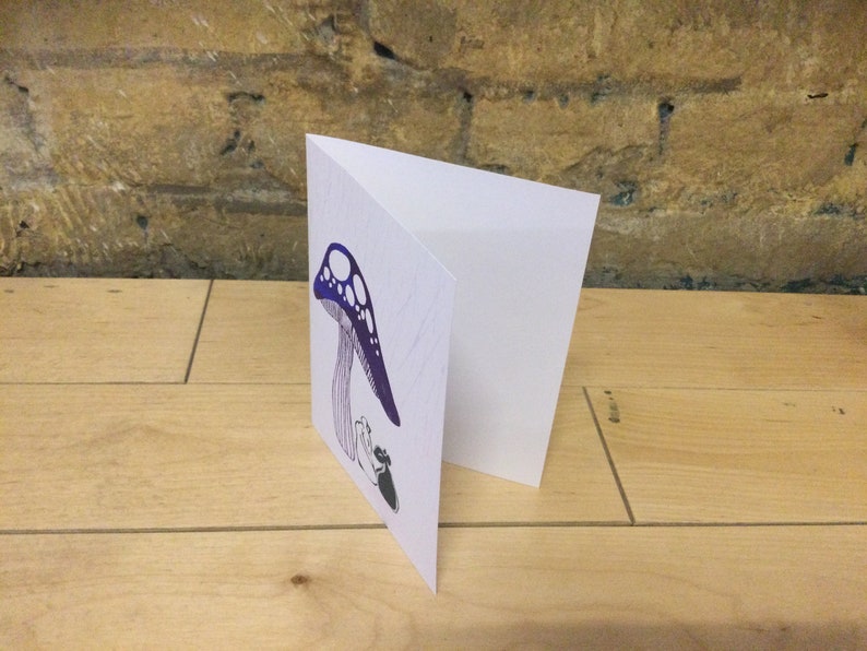 Mice Under Mushroom Card