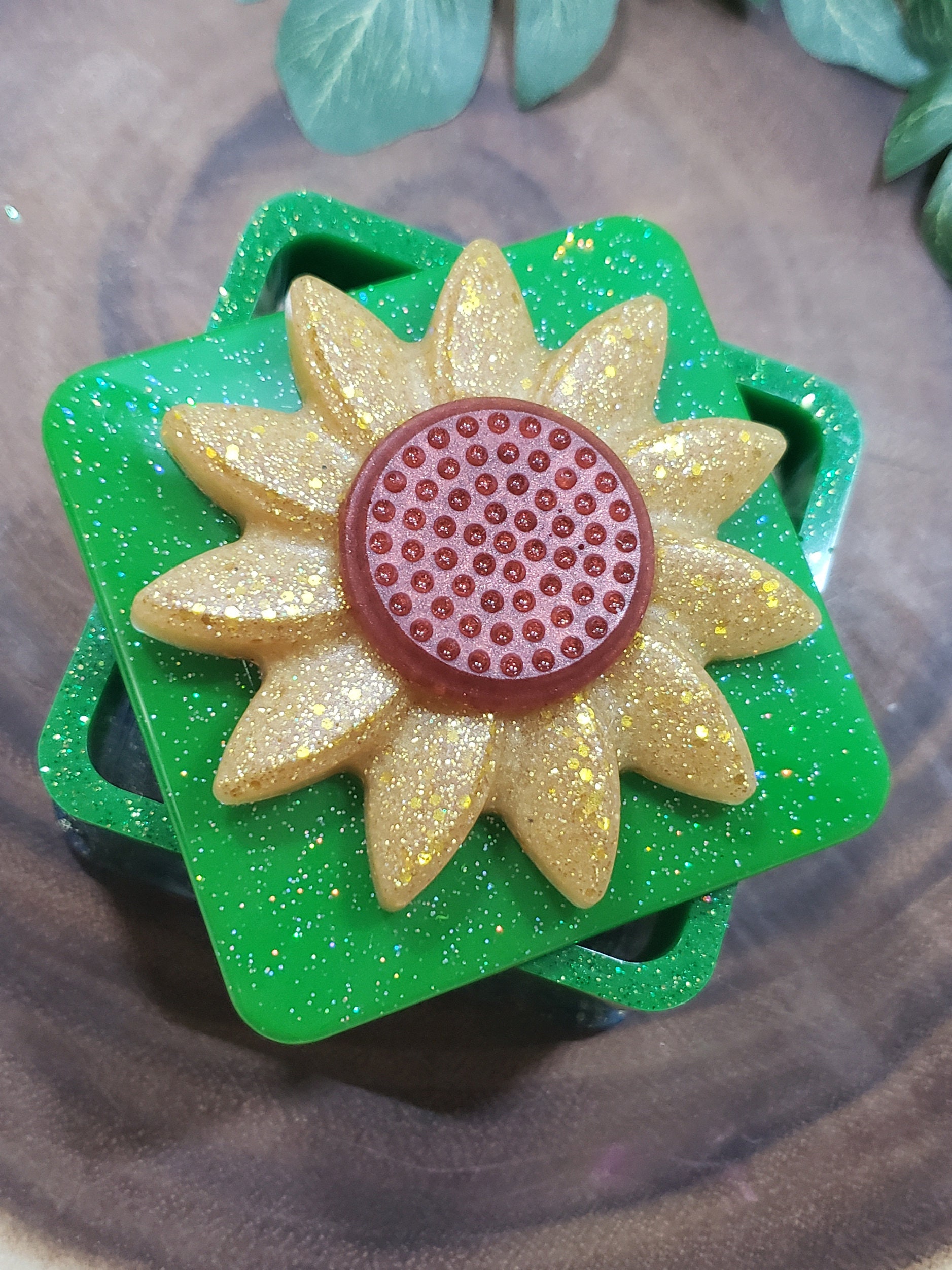 Sunflower Trinket Box Sunflower Jewelry Box Sunflower Box Etsy
