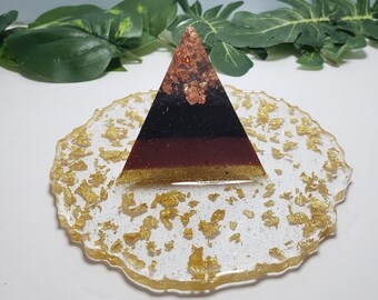 Pyramid Tray - Pyramid Ring Holder - Ring Dish - Earring Holder - Resin Dish - Ring Holder - Trinket Holder - Jewelry Dish - Resin Tray