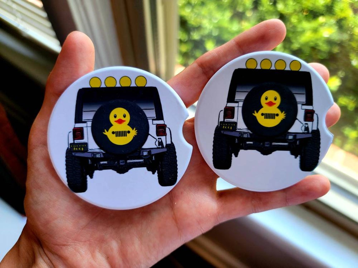 Duck Duck Jeep sublimation ceramic car coaster set Etsy