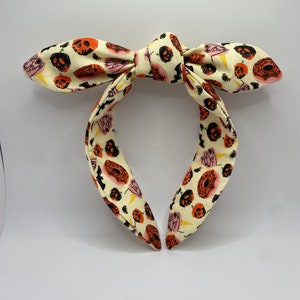 Halloween Donuts Topknot Headband | Halloween Headband | Horror Headband | Spooky Headband | Pumpkin Headband | Fall Headband