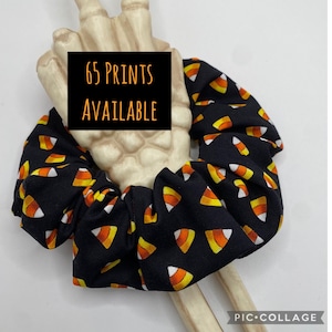 Halloween-scrunchies | Horrorscrunchies | Spookachtige scrunchies | Gotische scrunchies | Herfstscrunchies | Halloween-haaraccessoire