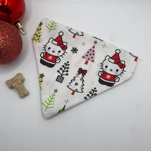 Christmas Dog Bandana Personalized (Over the Collar) - Kitty Trees Dog Bandana | Christmas Dog Bandana | Kitty Pet Bandana