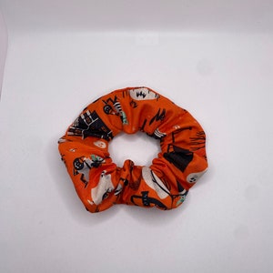 Halloween Trick or Treat Scrunchie | Halloween-scrunchies | Spookachtige scrunchie | Horror-scrunchie | Herfst scrunchie | Vleermuis scrunchie