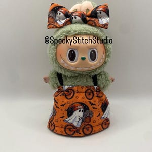 Labubu Halloween Dress | Labubu Bike Ghosts Dress | Labubu | Halloween Doll Dress | Labubu clothes | Labubu Outfit | Halloween Labubu