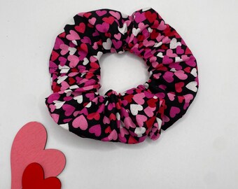 Ombre Hearts Valentines Day Scrunchie | Valentines Day Scrunchie | Heart Scrunchie | Love Scrunchie