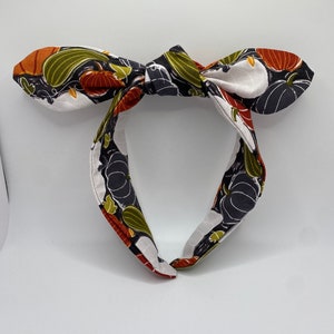 Modern Fall Pumpkins Headband | Fall Topknot Headband | Fall Headband | Thanksgiving Headband | Pumpkin Headband | Autumn Headband