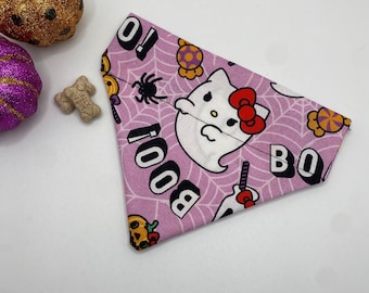 Halloween Dog Bandana Personalized (Over the Collar ) - Kitty Halloween Dog Bandana | Halloween Dog Bandana | Kitty Dog Bandana