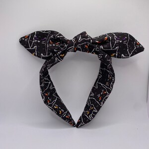 Halloween Headband | Halloween Glow Cats Topknot Headband | Halloween Cat Headband | Spooky Headband | Horror Headband | Fall Headband