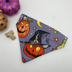 Halloween Dog Bandana Personalized (Over the Collar ) - Halloween Goodies Dog Bandana | Halloween Dog Bandana | Ghost Dog Bandana