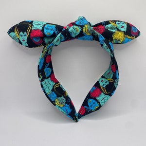 Halloween Monsters Topknot Headband | Halloween Headband | Horror Headband | Spooky Headband | Horror Movies Headband