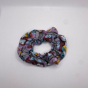 Halloween-nachtmerrie voor scrunchie | Halloween-scrunchie | Griezelige scrunchie | Horrorscrunchie | Herfstscrunchie