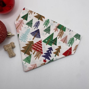 Christmas Dog Bandana Personalized (Over the Collar) - Christmas Tree Dog Bandana | Christmas Tree Cat Bandana | Christmas Dog Bandana