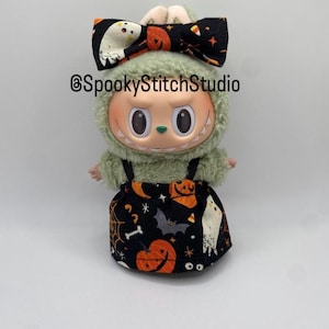 Labubu Pumpkins & Ghosts Halloween Dress | Labubu Dress | Labubu | Labubu clothes | Halloween Doll Dress | Labubu Outfit | Halloween Labubu
