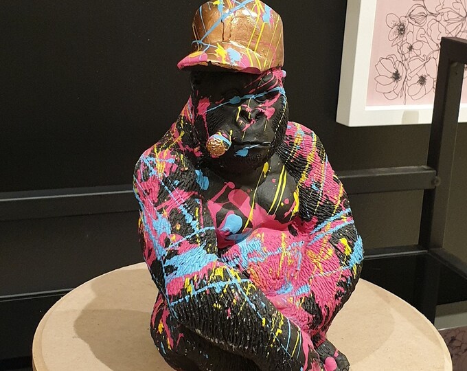 Gorilla Statue,eclectic Decor,pop Art Sculpture,urban Art,urban