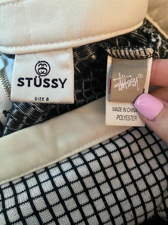 RARE Late 90s Vintage Stussy Check Mini Skirt || Vintage