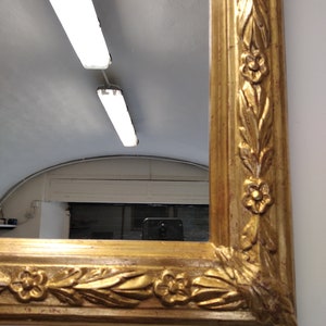 Oversized Ornate Wall Mirror: Antique Style Gilt Wood Frame