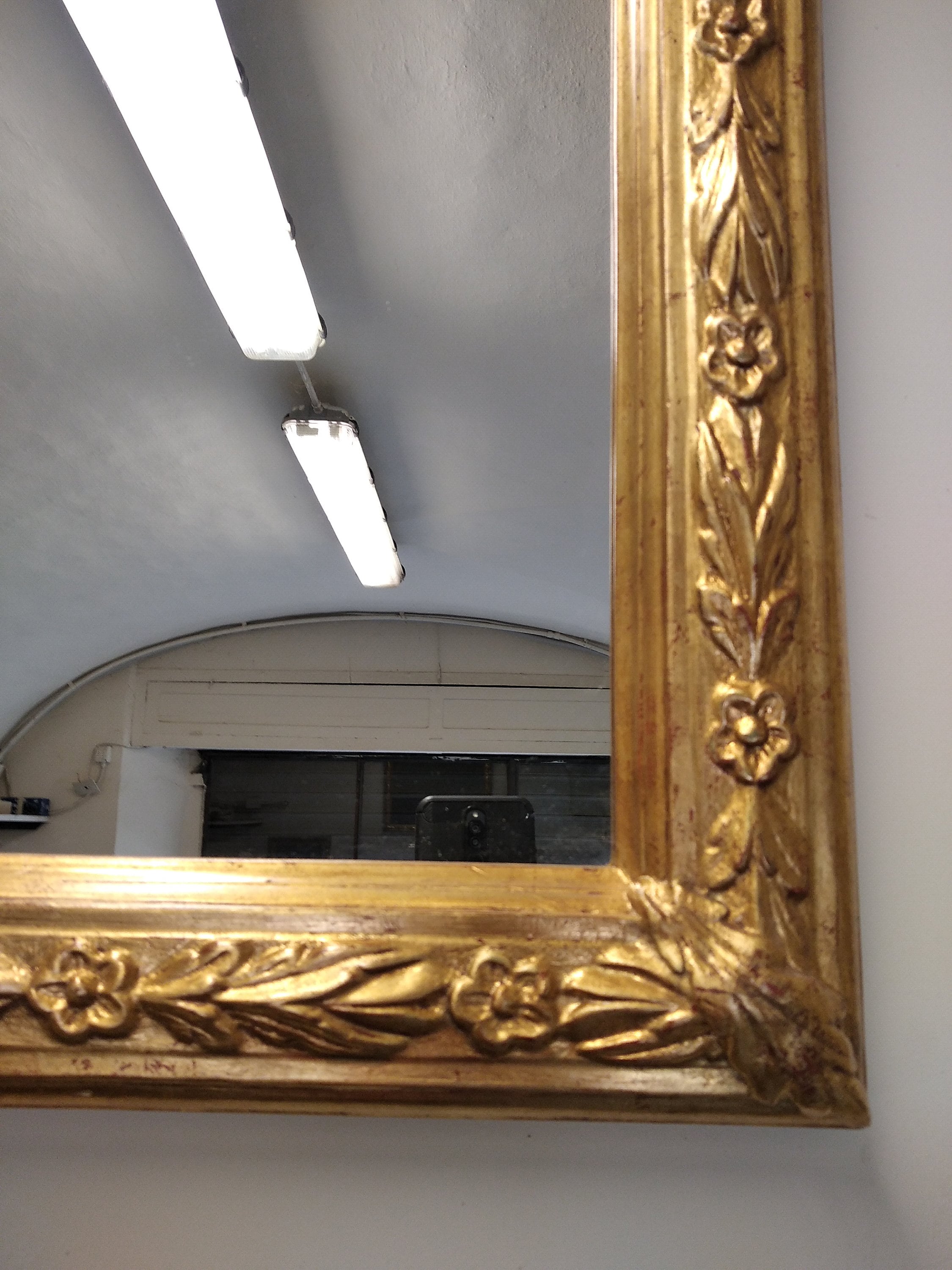 Große rechteckige gold italienischen Spiegel im antiken Stil | Etsy