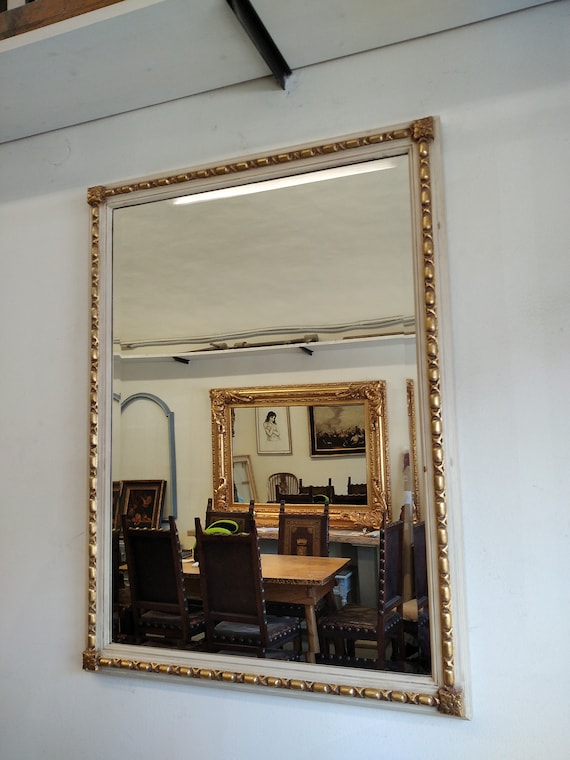 Handmade Gilt Florentine Mirror: Large Italian Overmantel Mirror