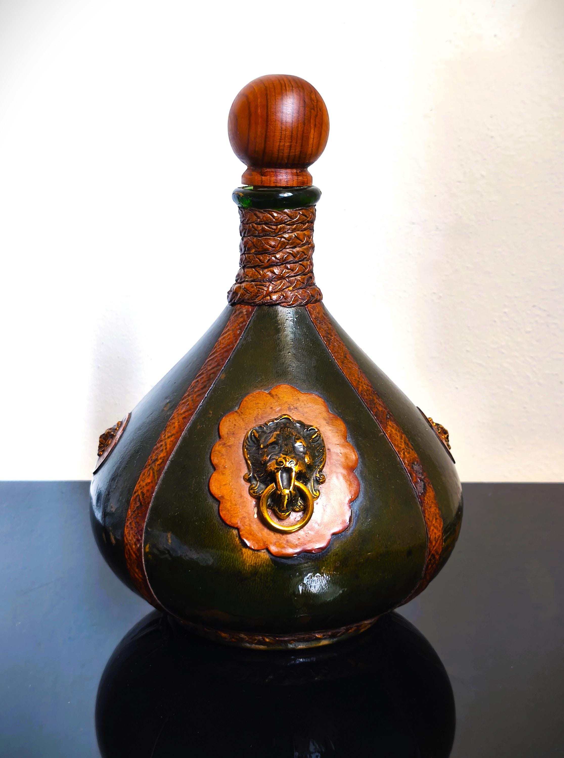 Italian leather wrapped bottle - Etsy 日本