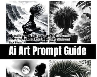 Captivating Black and White Ink Wash Prompts