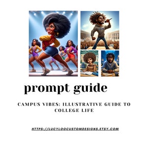 May include: A collage of illustrations depicting various aspects of college life. The top left image shows a group of students in a sorority, the top right image shows a student giving a speech, the bottom left image shows a student studying, and the bottom right image shows a student working on a laptop.