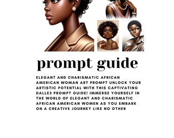 Dalle3 ChatGpt4 Prompt Guide-Elegante und charismatische afroamerikanische Frau