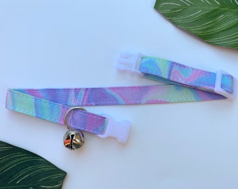 Cotton Candy Breakaway Cat Collar - Adjustable - Handmade