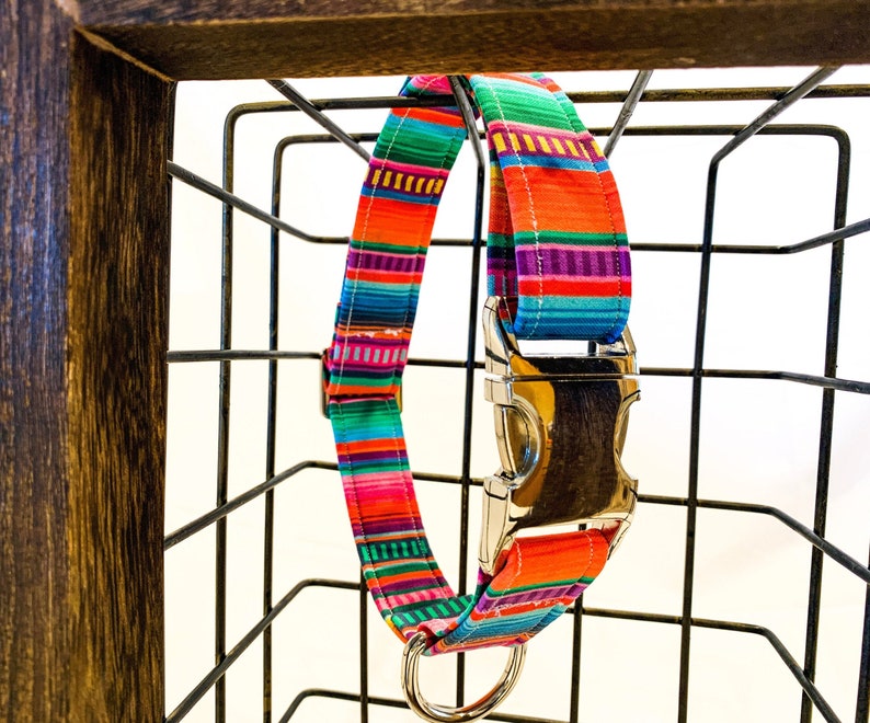 Handmade Adjustable Unique Mexican Sunrise Dog Collar