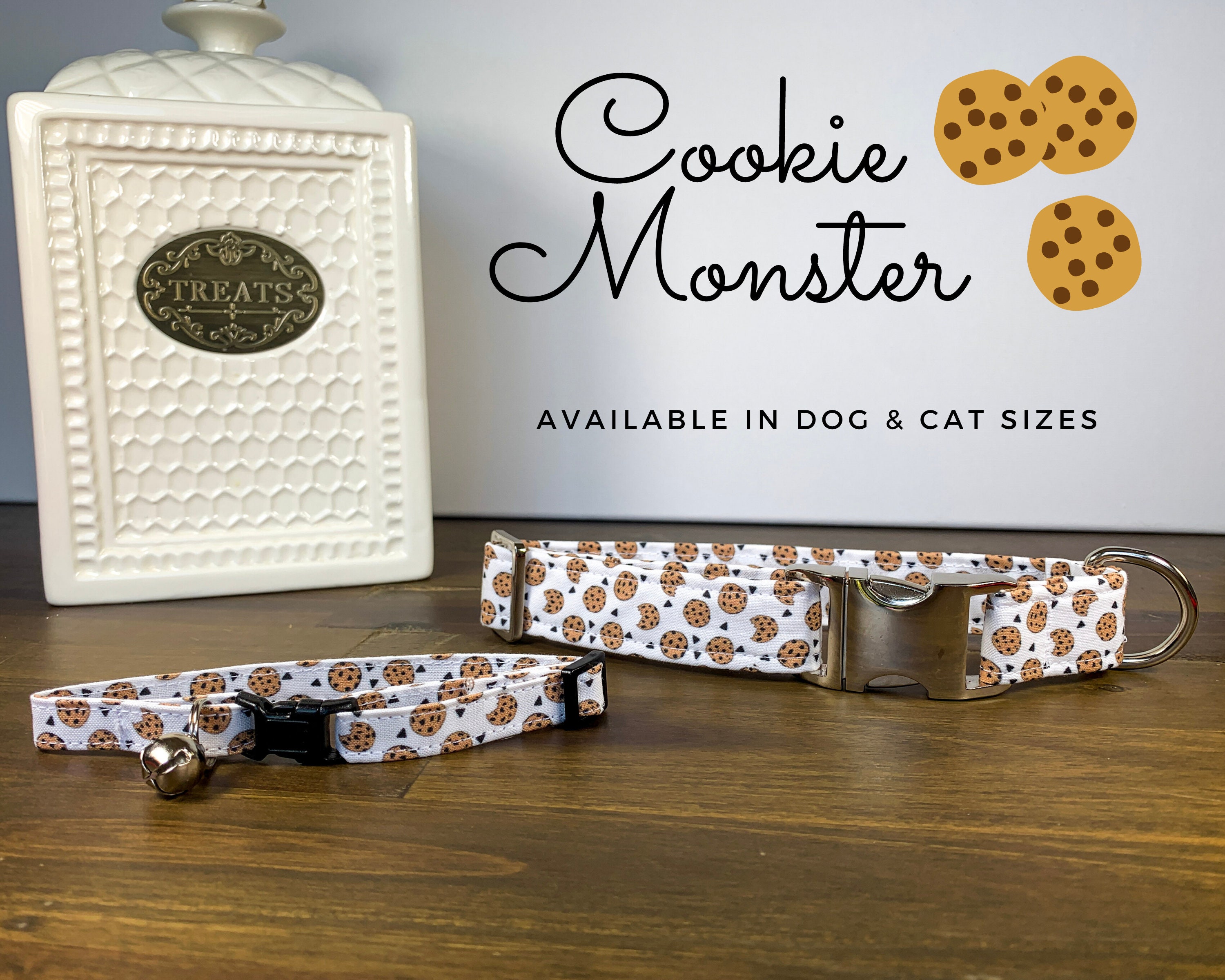 Cookie Monster Dog Collar Adjustable Handmade Metal and Etsy