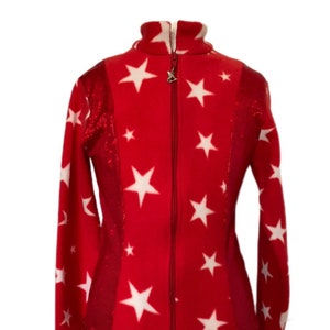 Red Star Fleece Skating Jacket: Child Size 10-12, Skate Charm