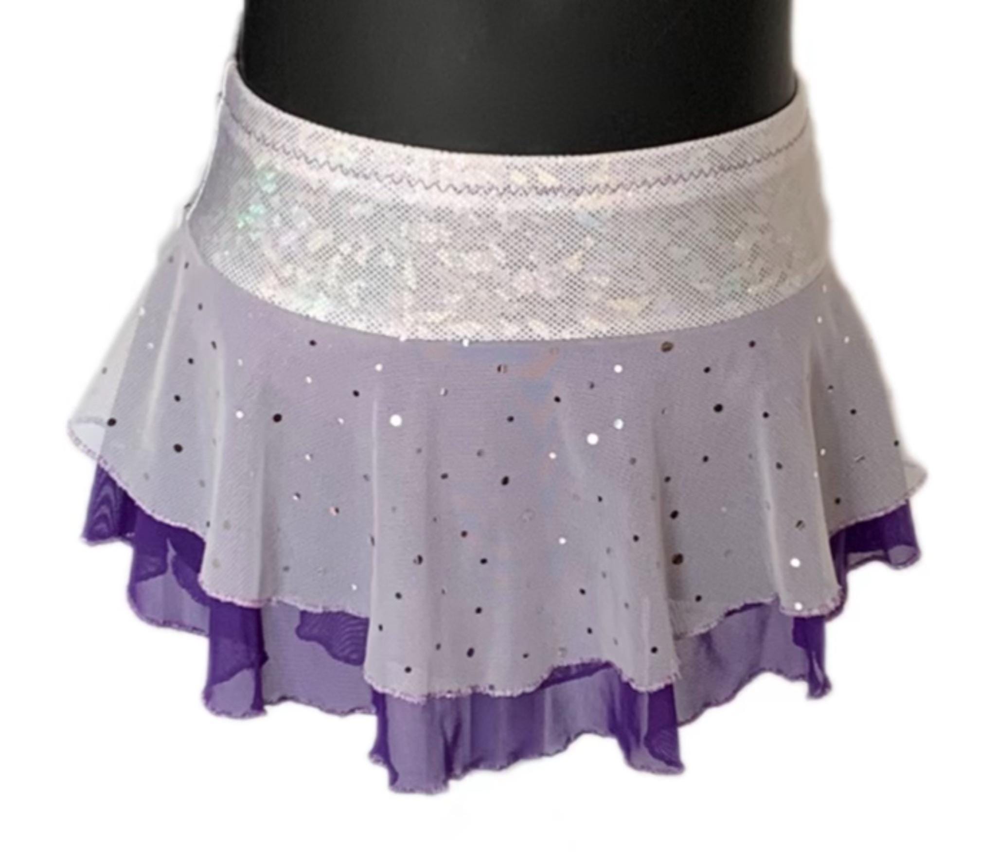 Sparkly 2 Tiered Skating Skirt With Integral Pants in