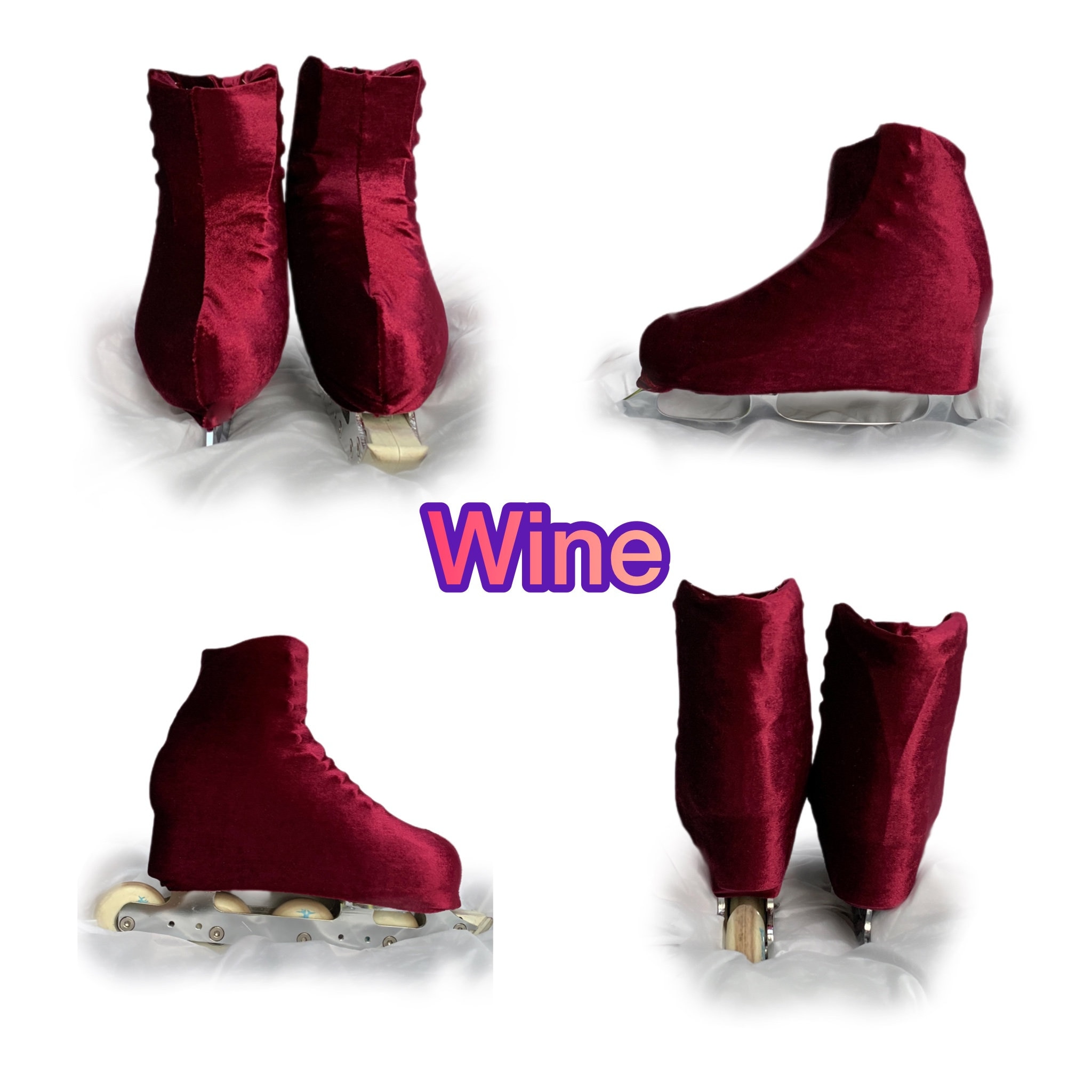 Velvet Skate Boot Covers in a Variety of Colours Etsy Canada