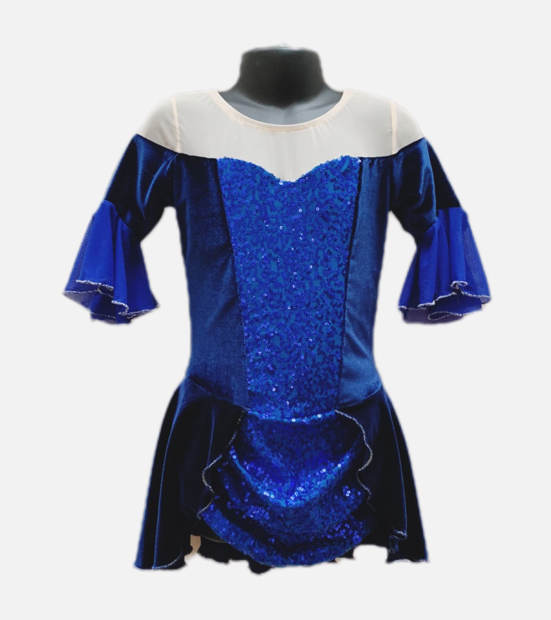 Abito Da Pattinaggio Principessa Con Paillettes - Senza Maniche, Per Bambine, Natale E Feste