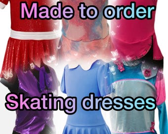 Custom made skating dress whether for character or theme - consultation, samples and sizing.