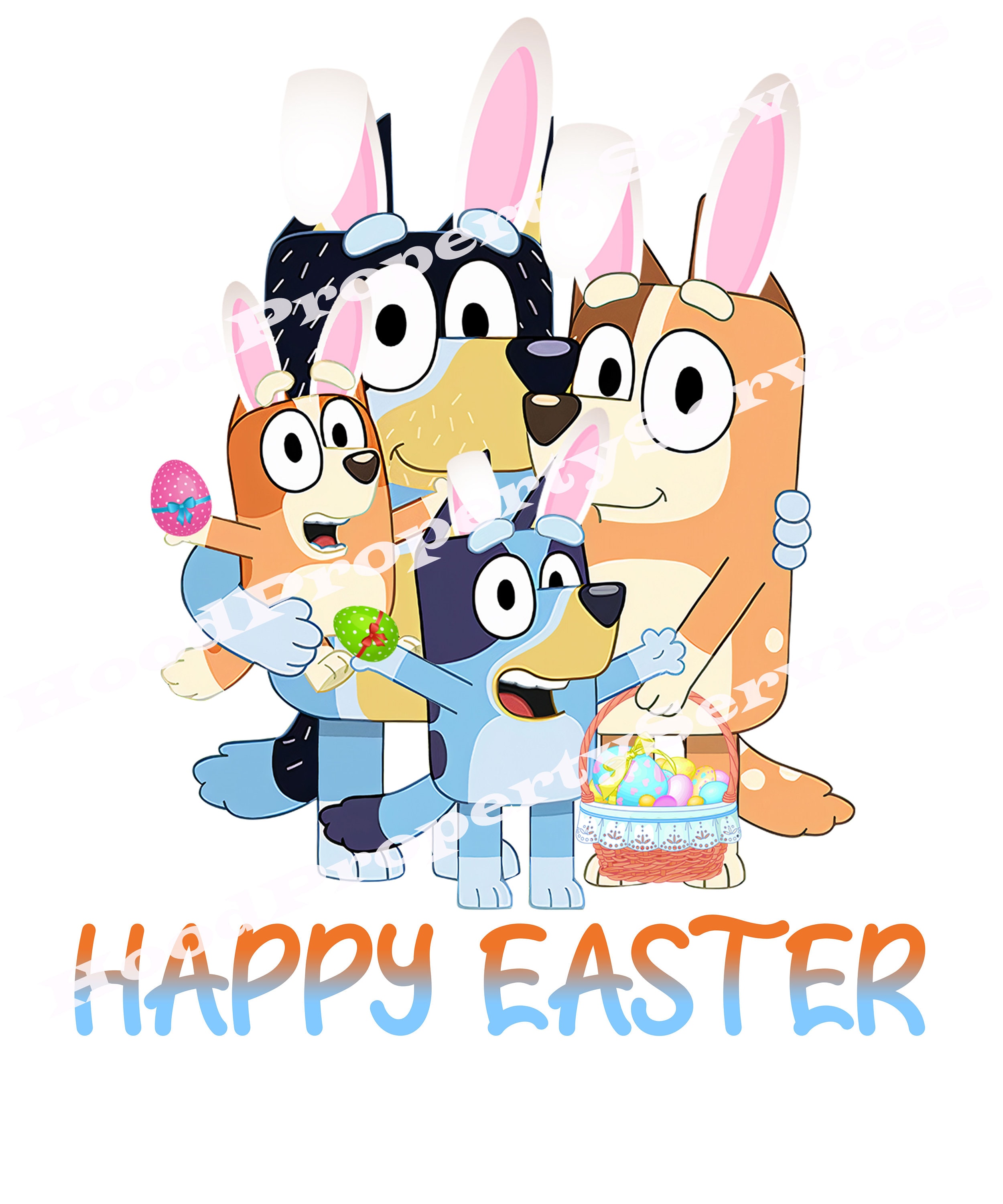 Bluey Png File Bluey Easter Png Bluey Family Png File Etsy