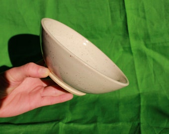 White Speckled Bowl, Wheel Thrown Stoneware