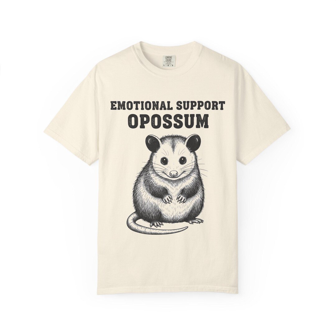 Emotional Support Opossum Shirt Funny Pocket Possum Comfort Colors Cute ...