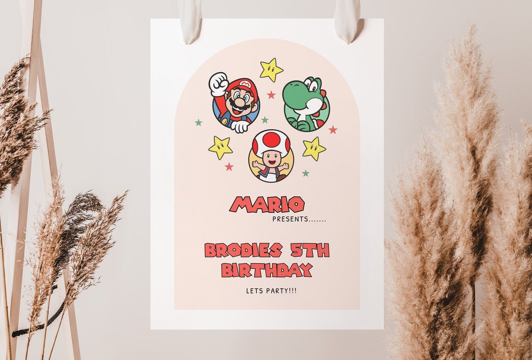 Super Brothers Birthday Welcome Sign Template INSTANT DOWNLOAD Editable ...