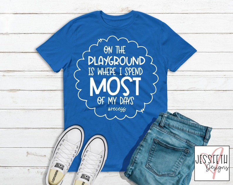 Download Teacher Shirt On The Playground Recess shirt teacher svg | Etsy