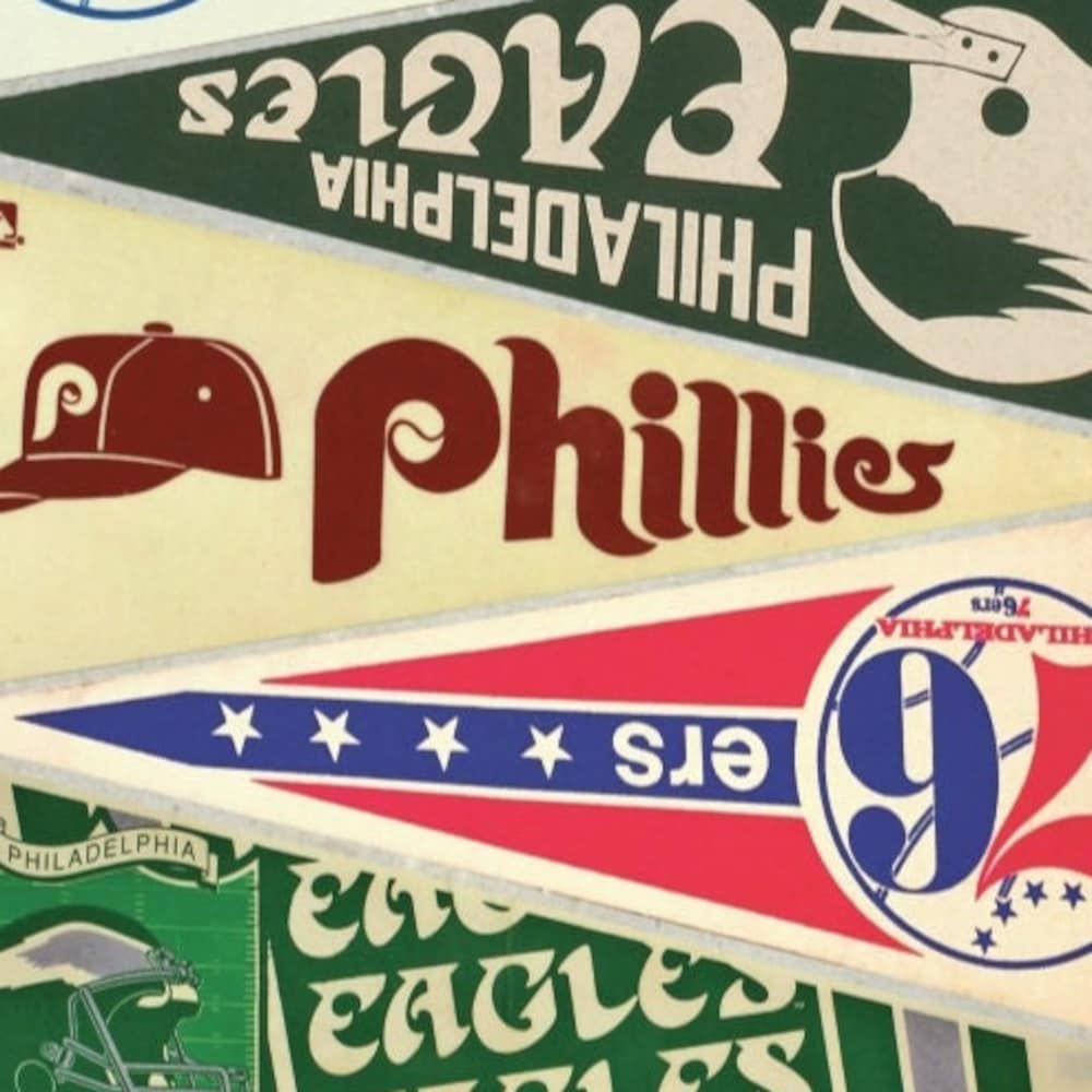 Vintage Philadelphia Phillies Eagles Sixers Pennant Collage Poster 15 By 24, 11 By 17 Tshirtbazaar Fans